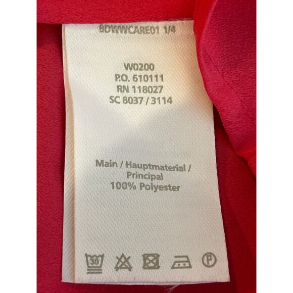 Boden Macie Blouse Pink Button Front Ruffle Size 4 - Picture 10 of 12